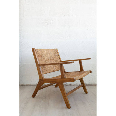 Lovina Teak Wood and Natural Rattan Armchair