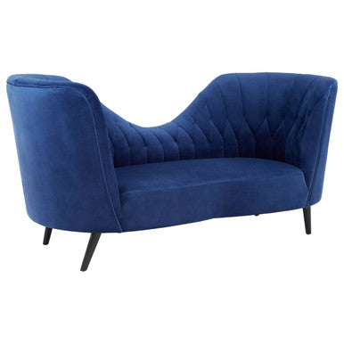 Malena Midnight Blue Velvet Chaise Longue