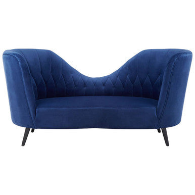 Malena Midnight Blue Velvet Chaise Longue
