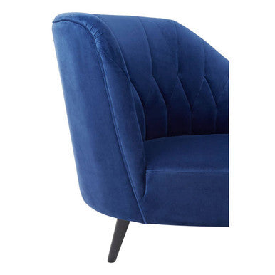 Malena Midnight Blue Velvet Chaise Longue