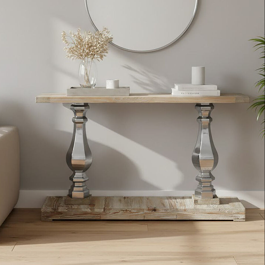 Richmond White Wash Pine Wood Console Table