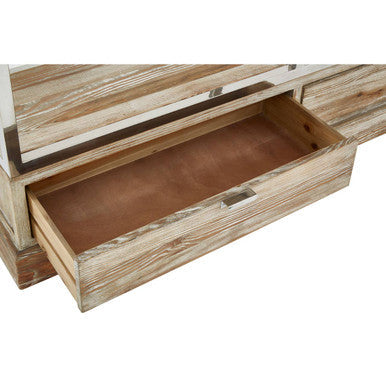 Richmond White Wash Pine Wood Shelf Unit with Ladder