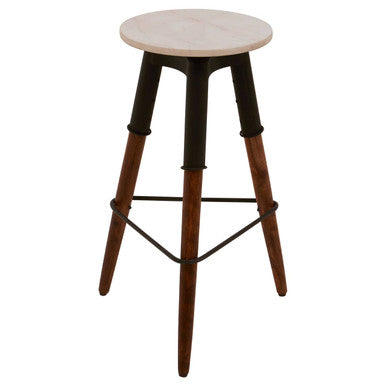 3 Leg Bar Stool with Marble Top | Vasco