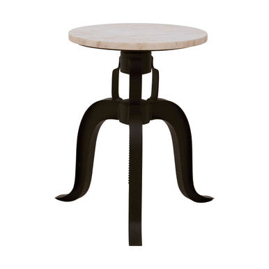 3 Leg Bar Stool with White Marble Top | Vasco