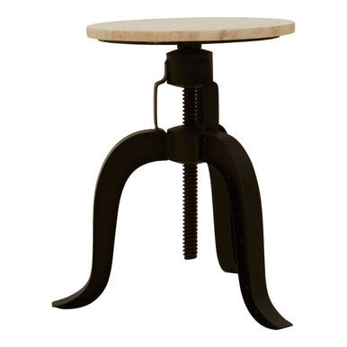 3 Leg Bar Stool with White Marble Top | Vasco