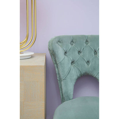 Blue Velvet Tufted Dining Chair | Villi