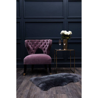 Villi Lilac Velvet Button Tufted Accent Chair