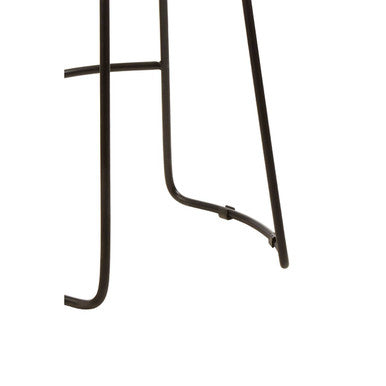 Lyon Natural Oak Wood Bar Stool with Black Finish Base