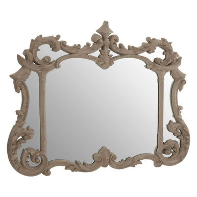 Antique Grey Finish Ornate Wall Mirror | Haniel