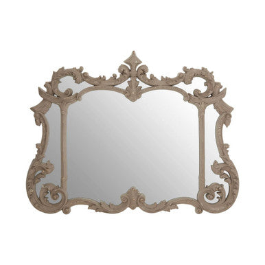 Antique Grey Finish Ornate Wall Mirror | Haniel