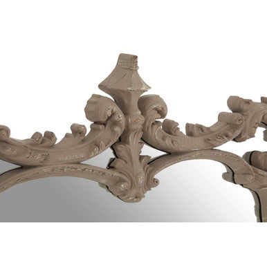 Antique Grey Finish Ornate Wall Mirror | Haniel