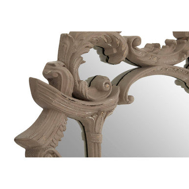Antique Grey Finish Ornate Wall Mirror | Haniel