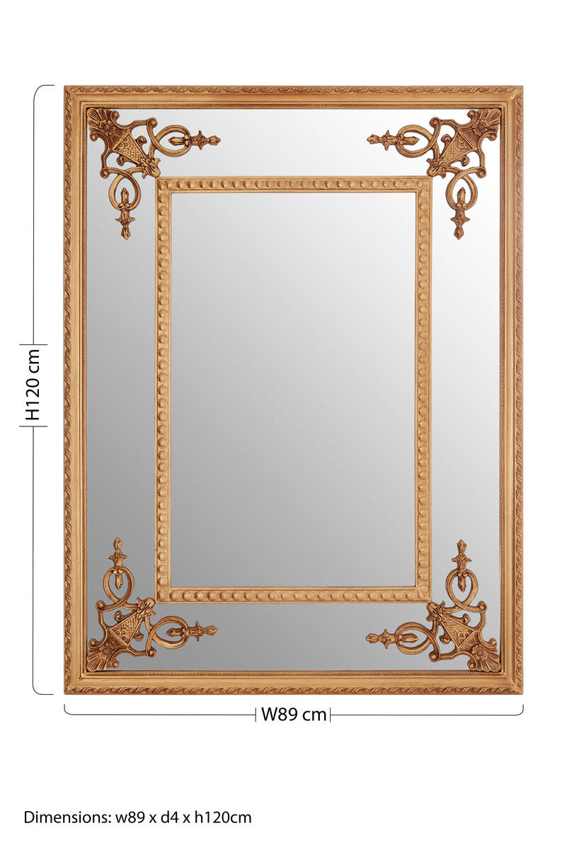 Gold Motifs Frame Wall Mirror | Marseille