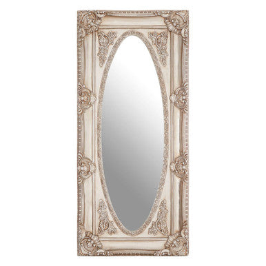 Champagne Oval Border Wall Mirror | Marseille