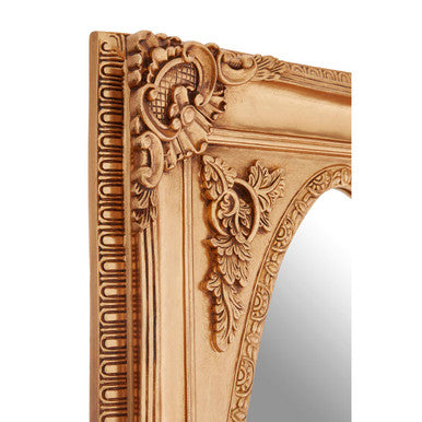 Gold Finish Oval Border Wall Mirror | Marseille