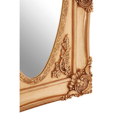 Gold Finish Oval Border Wall Mirror | Marseille