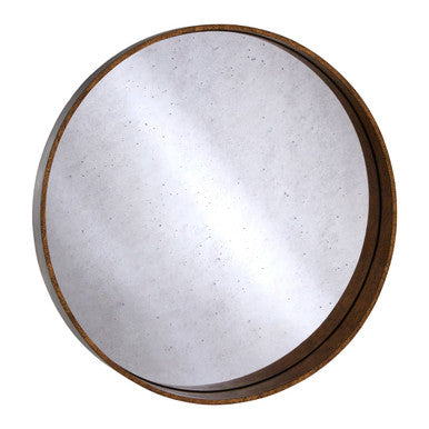 Round Wall Mirror with Antique Gold Frame | Colton