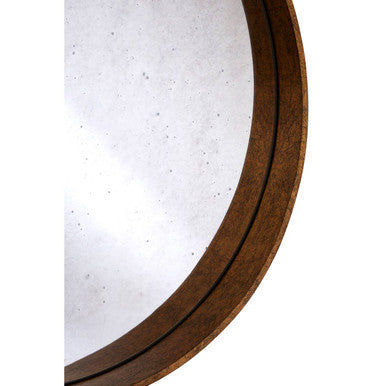 Round Wall Mirror with Antique Gold Frame | Colton