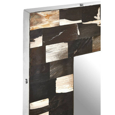 Square Petrified Wood Wall Mirror | Relic