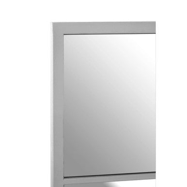 Square Design Silver Finish Frame Wall Mirror | Descartes