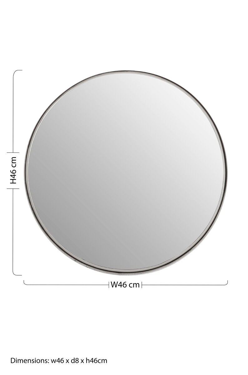 Small Nickel Finish Wall Mirror | Leonov