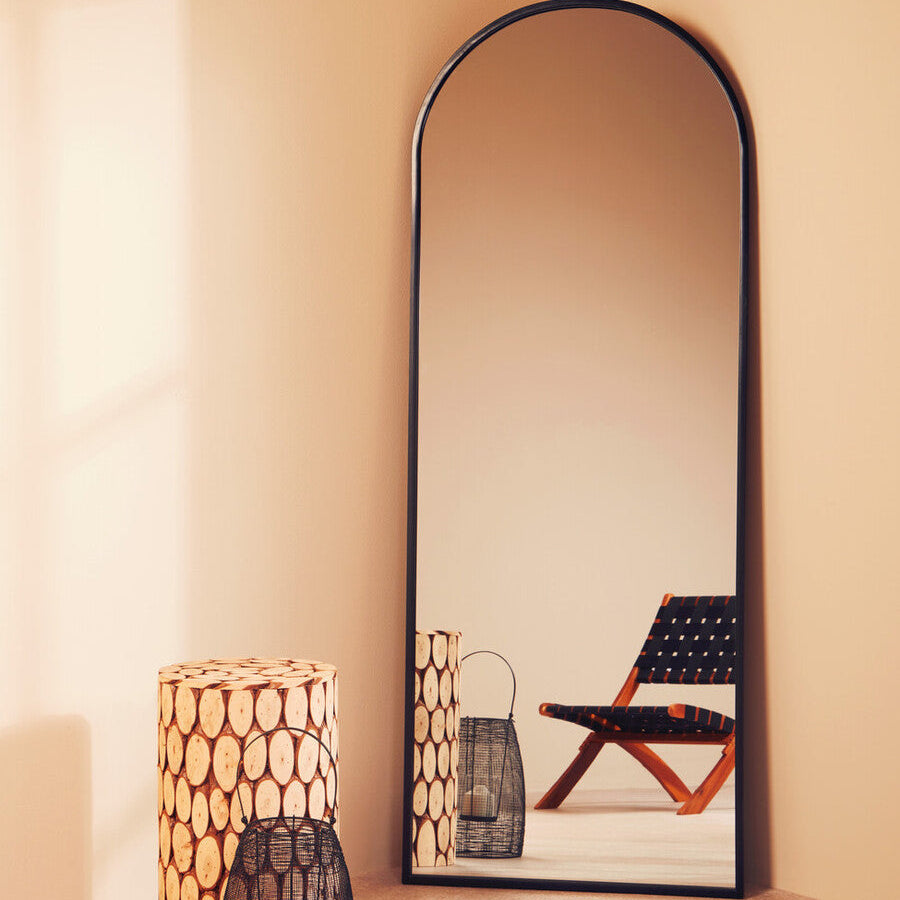 Black Frame Large Arch Wall Mirror | Trento