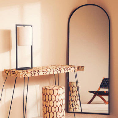 Black Frame Large Arch Wall Mirror | Trento