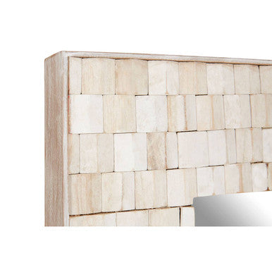 Rectangular White Wash Mosaic Wall Mirror | Hestina