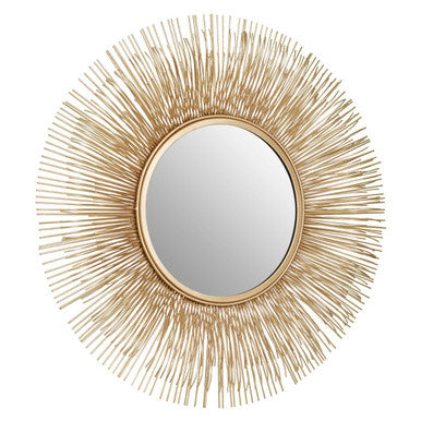 Gold Finish Sunburst Wall Mirror | Templar