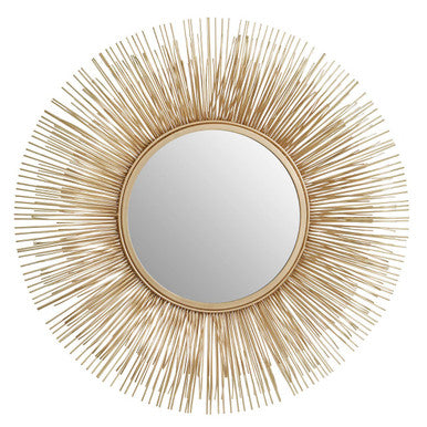 Gold Finish Sunburst Wall Mirror | Templar