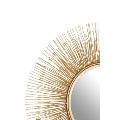 Gold Finish Sunburst Wall Mirror | Templar