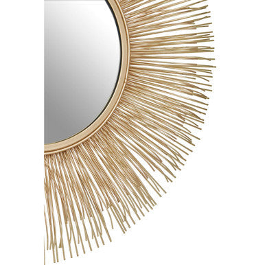 Gold Finish Sunburst Wall Mirror | Templar