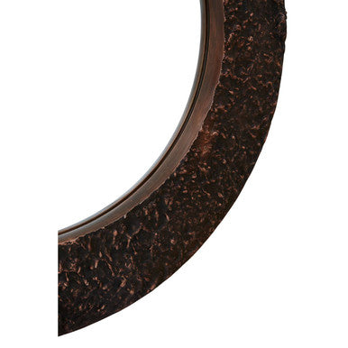 Akola Copper Finish Metal Round Wall Mirror