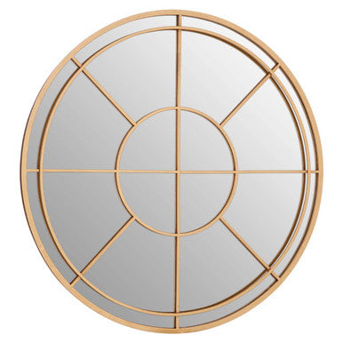 Gold Finish Round Wall Mirror | Beauly