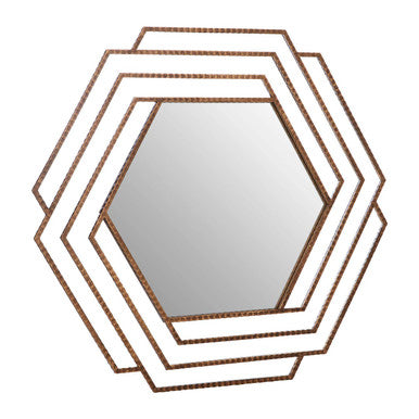 Antique Gold Hexagon Wall Mirror | Beauly