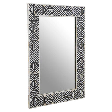 Black and Mother of Pearl Wall Mirror | Fusion