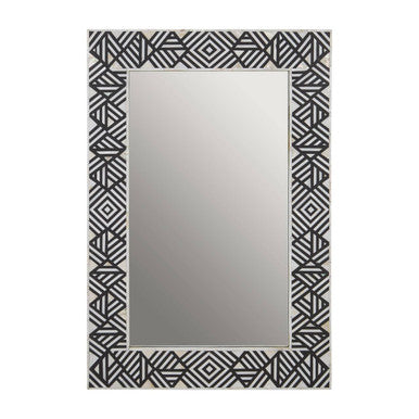 Black and Mother of Pearl Wall Mirror | Fusion