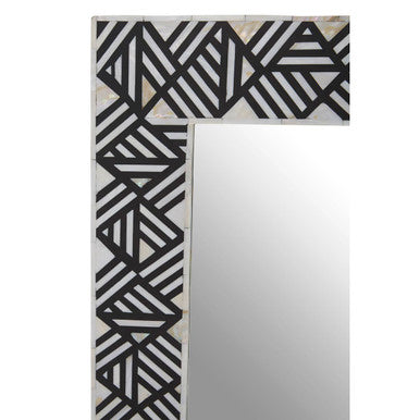 Black and Mother of Pearl Wall Mirror | Fusion