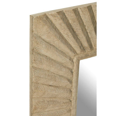 Square Wall Mirror with Textured Silver Frame | Fusion