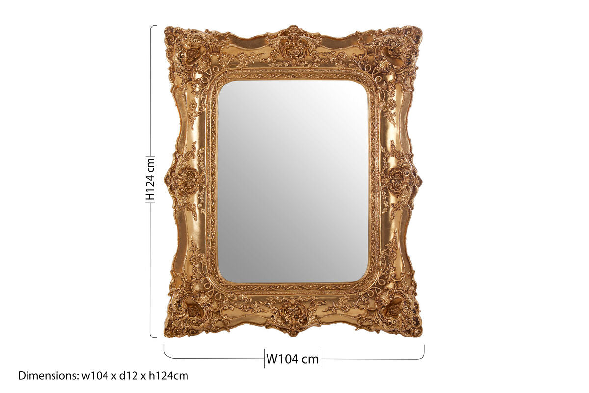 Gold Bevelled Edge Wall Mirror | Marseille