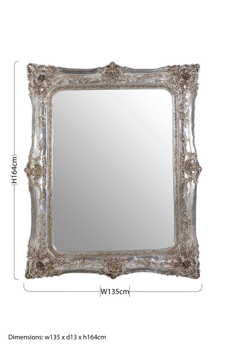 Champagne Baroque Style Wall Mirror | Marseille
