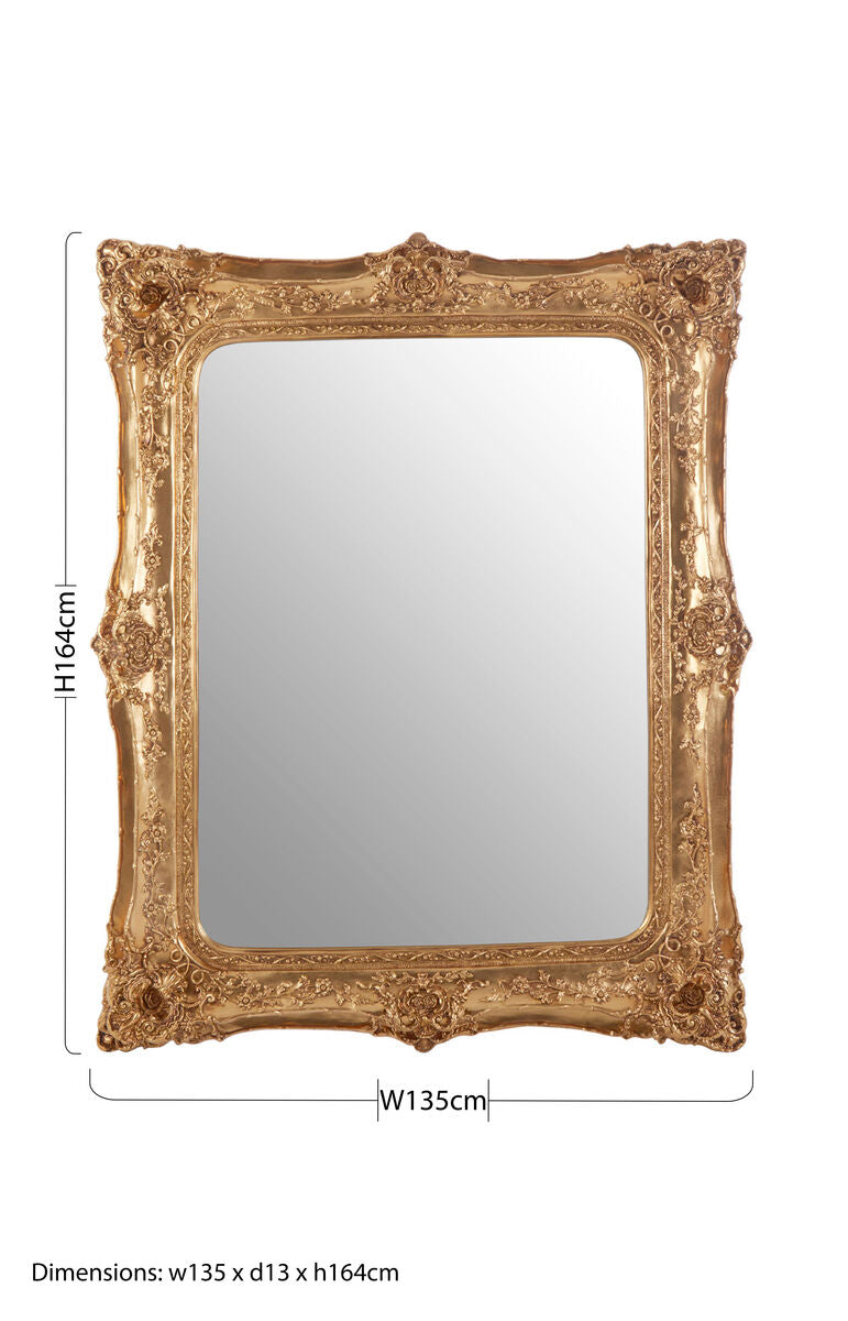 Gold Baroque Style Wall Mirror | Marseille