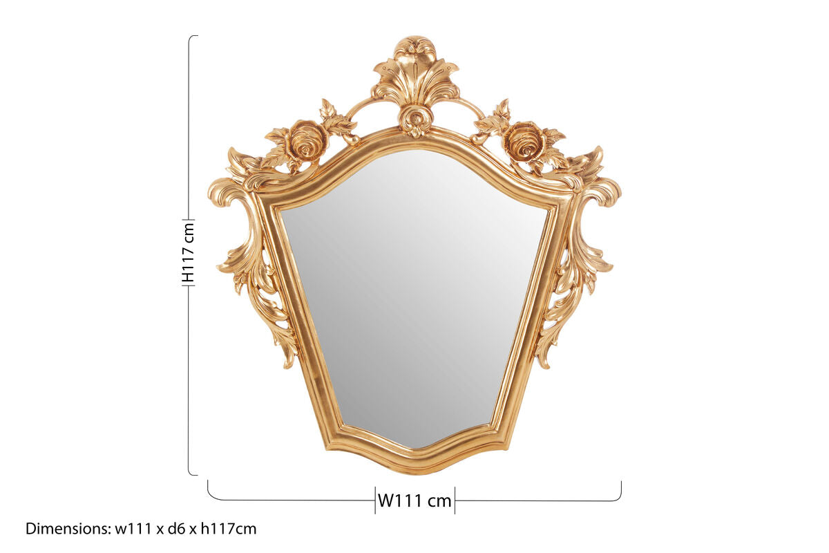Champagne Tapered Wall Mirror | Marseille