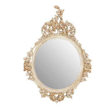 Champagne Finish Round Wall Mirror | Marseille