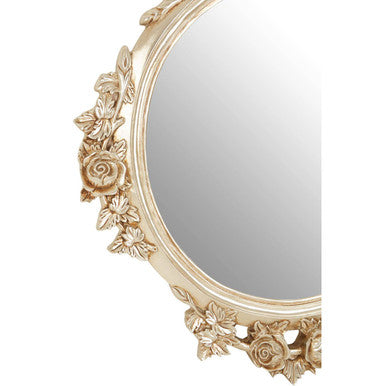 Champagne Finish Round Wall Mirror | Marseille
