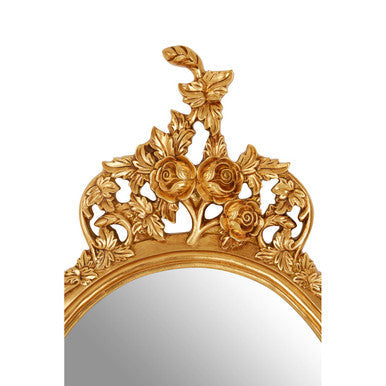 Gold Finish Round Wall Mirror | Marseille