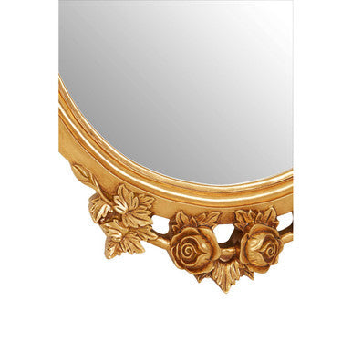 Gold Finish Round Wall Mirror | Marseille