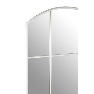 Matt White Window Pane Wall Mirror | Claren