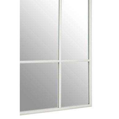 Matt White Window Pane Wall Mirror | Claren