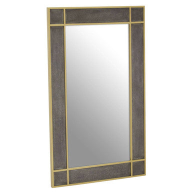 Grey Shagreen Effect Wall Mirror | Deskey